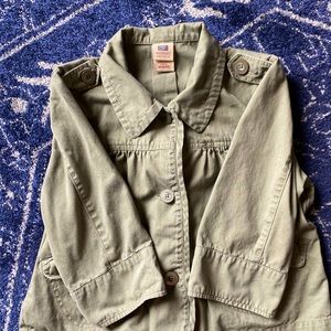 Faded glory army green shirt jacket